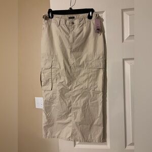 wild fable Beige Cargo Midi Skirt